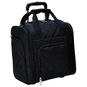 Under seat luggage carry on rolling travel bag organic cotton laptop shoulder bag travel business case