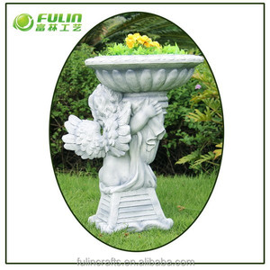 Decorativo Europeo jardín Ángel <span class=keywords><strong>resina</strong></span> flor olla - Product Image 4