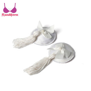 Groothandel custom pasteitjes en tepel covers stof vrouwen sexy borsten tepel pasties kwasten voor jong meisje - Product Image 5