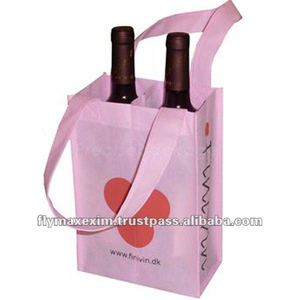 Personnalisé imprimé en gros 2 bouteilles non tissé sac à vin en gros pas cher Vintage bouteille vin naturel jute sac - Product Image 2