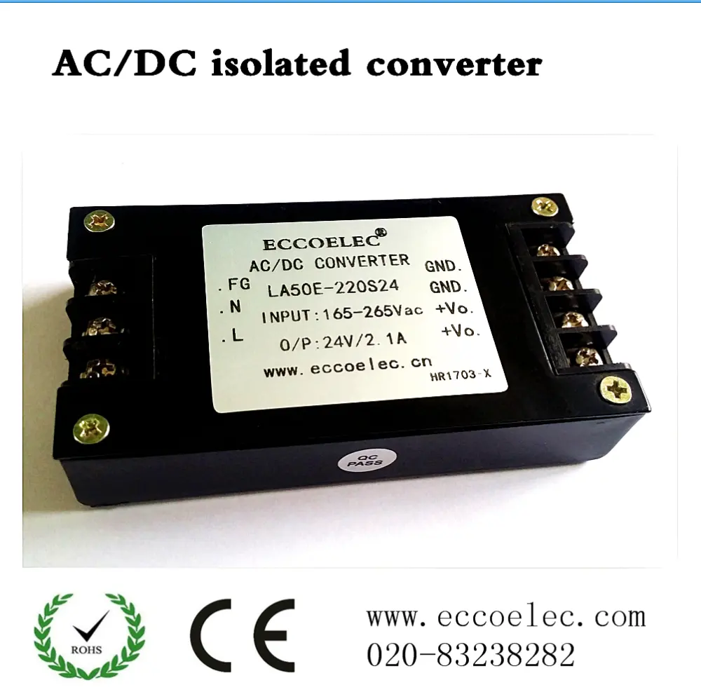 50W ACDC converter 220vac to single 110V/0.45A small size power supply