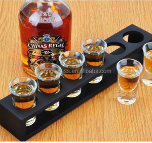 卸売鉛フリーショットグラス、木製トレイ付きショットグラス、スプリットショットグラス - Product Image 5