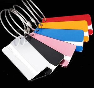 Regalo de la promoción de metal de aluminio de etiqueta de equipaje con alambre de acero inoxidable cable de la <span class=keywords><strong>cuerda</strong></span> - Product Image 5