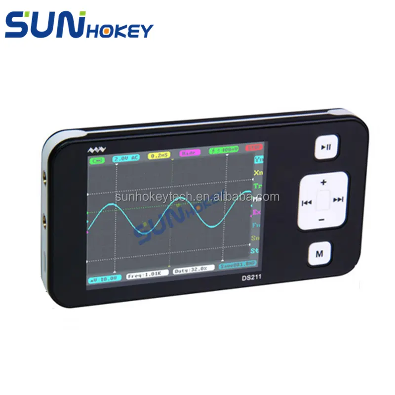 Hot Selling 2.8" 2 Channel 200KHz Bandwidth Digital Oscilloscope Mini DS211 DSO201 for Electronic Devices