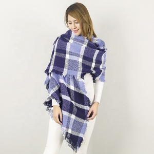 Sciarpa Invernale di Lusso 2025 in 100% Acrilico Effetto <span class=keywords><strong>Cashmere</strong></span>, Design Classico a Quadri per Donna, Sciarpa Lunga a Righe per Coppie, Sciarpa Lavorata a Maglia - Product Image 2