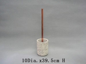 Top Quality Brown Toon Wood Cylinder Toilet Brush Holder - Product Image 2