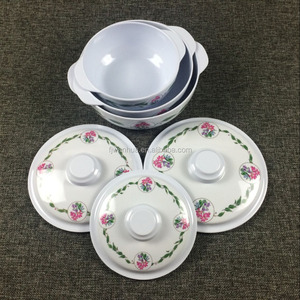 뚜껑을 가진 플라스틱 샐러드 그릇 세트를 가진 멜라민 그릇 세트 - Product Image 3