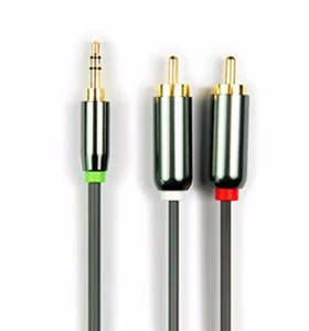 <span class=keywords><strong>Cable</strong></span> de Audio <span class=keywords><strong>Auxiliar</strong></span> de <span class=keywords><strong>3.5</strong></span> mm <span class=keywords><strong>a</strong></span> 2 Conectores <span class=keywords><strong>RCA</strong></span> L R, Chapado en Oro, Blanco, de 10 Pies - Product Image 4