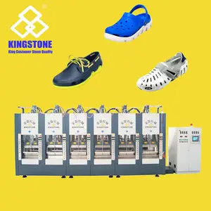 Máquina de moldeado por inyección para fabricación de sandalias EVA, 6 estaciones, zuecos, suelas de zapatos