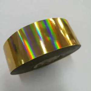 Custom high quality rolled sticker anti-counterfeiting gold hologram lamination film