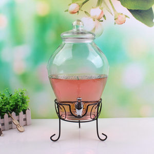 Distributeur de boissons en verre, grand pot mason en acier inoxydable, pour jus, boisson - Product Image 2
