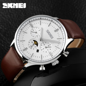 Nuevo diseño skmei oem vestido reloj de marcación especial movimiento de japón ginebra correa de cuero reloj de moda reloj - Product Image 5