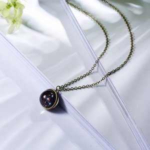 Moon สร้อยคอดวงจันทร์เล็ก<span class=keywords><strong>2</strong></span>ด้านสำหรับผู้หญิง,สร้อยคออัญมณีแฟชั่นเครื่องประดับแบบหลังเบี้ย - Product Image 6