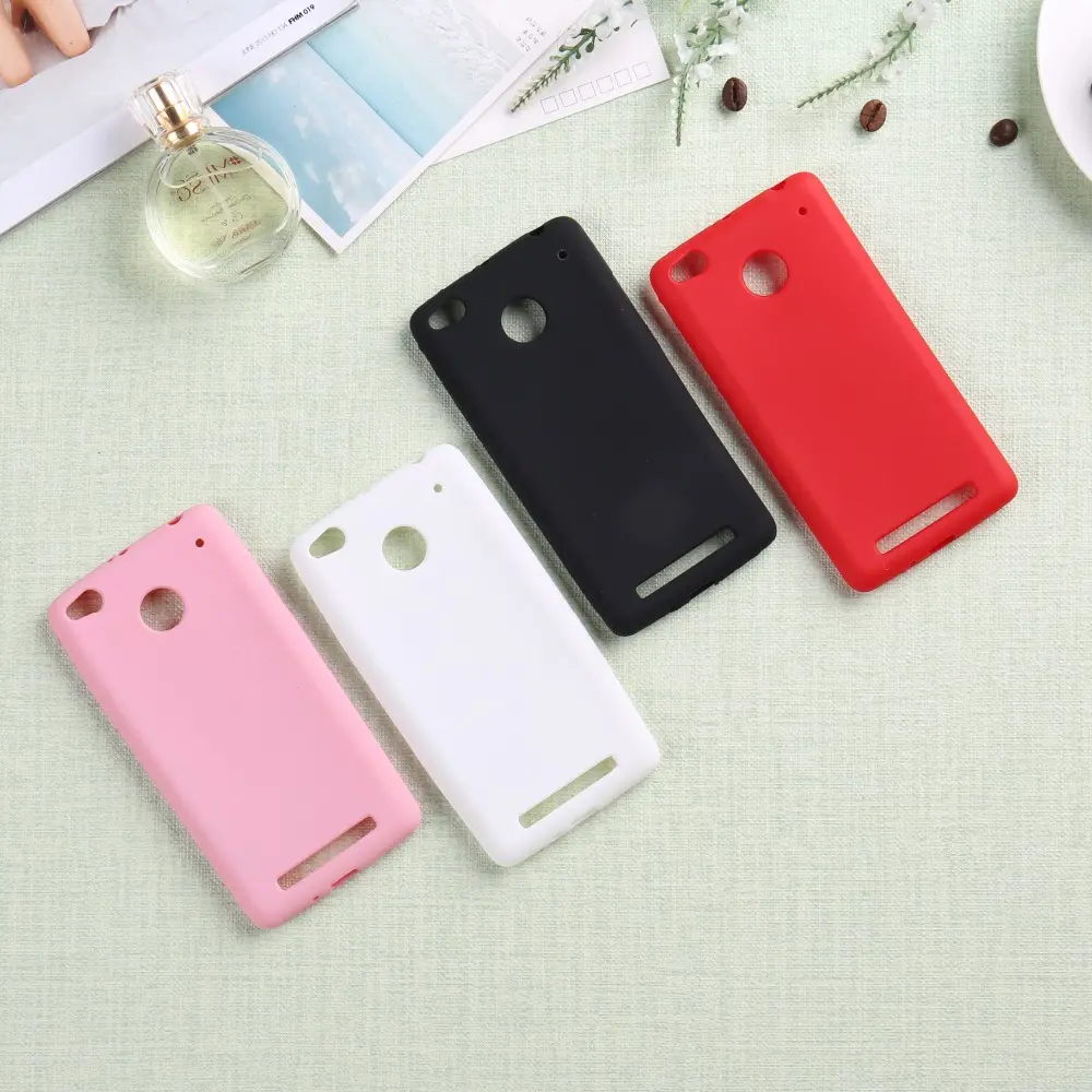 4 color black pink red white soft plastic matte case For Xiaomi redmi 3s 3 pro cases phone back cover