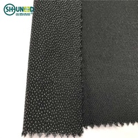 Chine Vente en gros Tissé Cassé Twill Jet D'eau Double Point PA Revêtement Couleur Fusing Interlining Interfaçage Tissu pour Costumes
