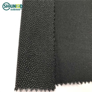 Trung Quốc bán buôn dệt bị hỏng Twill máy bay phản lực nước đôi <span class=keywords><strong>Dot</strong></span> <span class=keywords><strong>PA</strong></span> lớp phủ màu nung chảy <span class=keywords><strong>interlining</strong></span> interfacing vải cho phù hợp với - Product Image 3