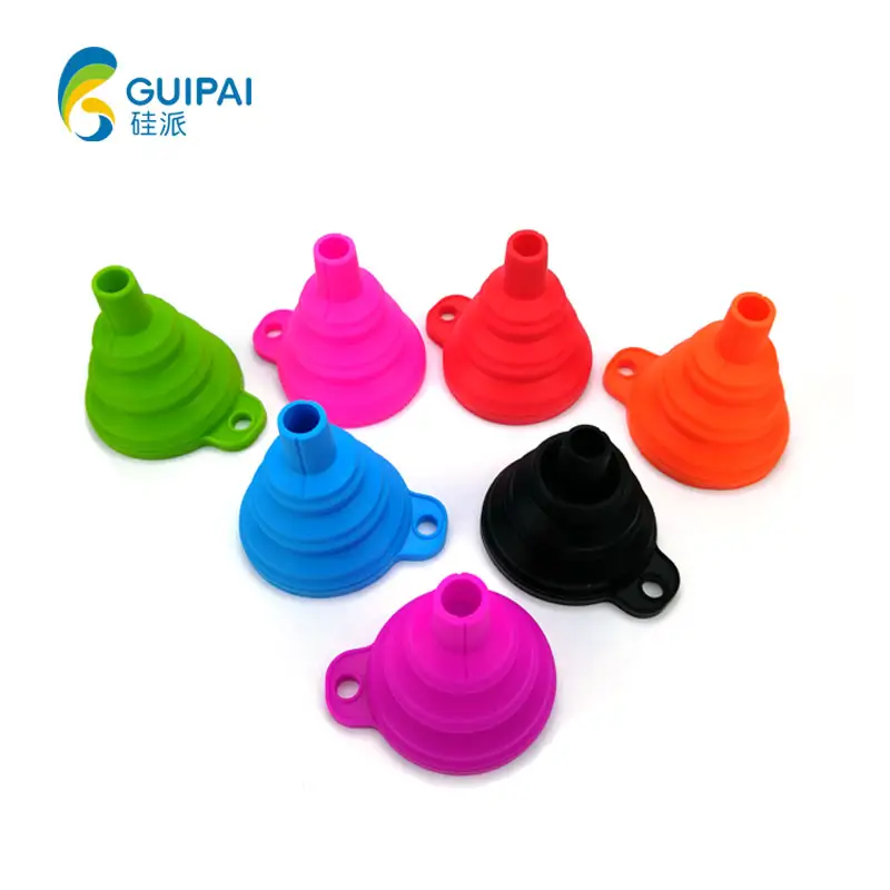 Silicone Collapsible oil Funnel Foldable Funnel Folding Portable Funnels Household Liquid Dispensing Kitchen Tools