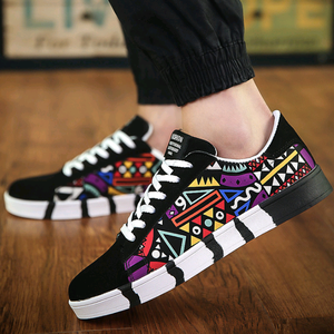 Hotsale Man <strong>Shoes</strong> Fashion Casual <strong>slip</strong> <strong>on</strong> Lace up custom Wholesale <strong>Canvas</strong> Print <strong>men</strong> <strong>Shoes</strong> - Product Image 2
