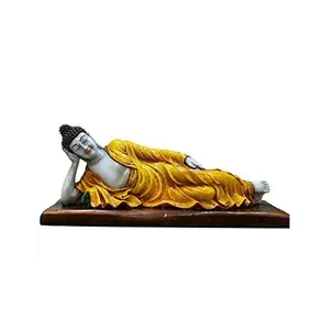 Reclining 편안한 부처님 우상 동상, 불교 수제 수지 조각