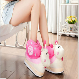 Très jolies pantoufles d'hiver personnalisées pour femmes, bleues, à motif d'escargot, <span class=keywords><strong>pas</strong></span> chères - Product Image 5
