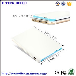 Ultra mince carte de crédit bancaire d'énergie portable 2600mAh avec <span class=keywords><strong>l</strong></span>'impression de logo coloré - Product Image 4
