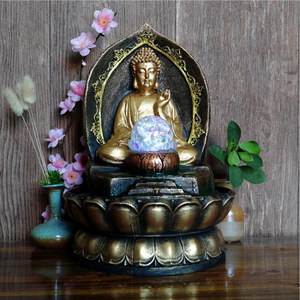 Statue de bouddha créative fontaine résine <span class=keywords><strong>Zen</strong></span> transport décoration pour <span class=keywords><strong>bureau</strong></span> à domicile salon ouverture cadeau bouddhisme <span class=keywords><strong>Feng</strong></span> <span class=keywords><strong>Shui</strong></span> - Product Image 2