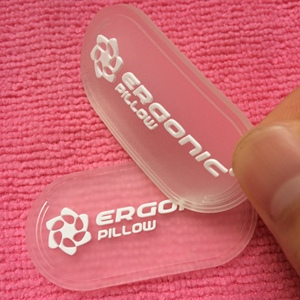 Promotional Embossed logo <strong>Transparent</strong> <strong>Label</strong>,clear Silicone Rubber <strong>Label</strong> - Product Image 4