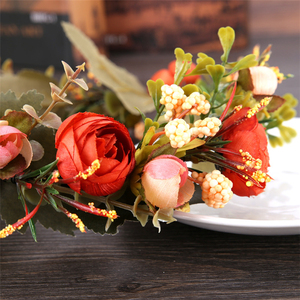 New Handmade Fashion Women Wedding Rose Flower Garland Headband <strong>Floral</strong> Garlands Hairband Flower Crown <strong>Hair</strong> <strong>Accessories</strong> - Product Image 5