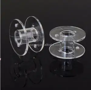 डी एंड डी 50pcs पारदर्शी प्लास्टिक खाली Bobbins सिलाई धागा स्ट्रिंग Spools सिलाई मशीन के लिए शीर्ष गुणवत्ता सिलाई उपकरण 2*1cm