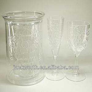 Copa de champán de vino de uva en relieve acrílico de 10 oz - Product Image 6