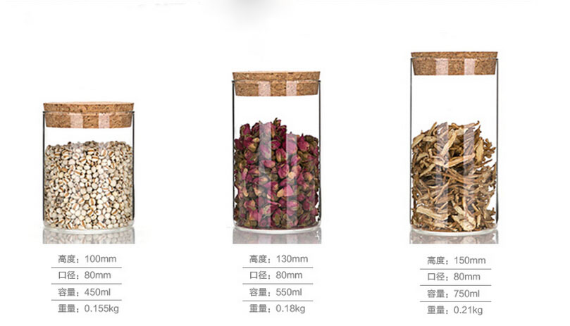 Haonai designed popular bulk glass jar with cork