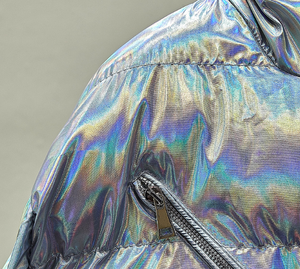 Homme <span class=keywords><strong>Veste</strong></span> Holographique Arc-en-ciel Laser <span class=keywords><strong>Hologramme</strong></span> Mode Manteau Vestes Hommes Personnalisé - Product Image 5