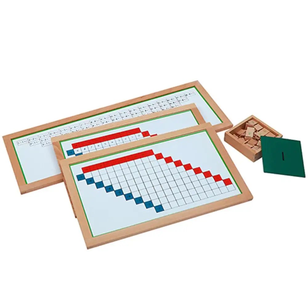 Enseñanza Escolar madera montessori matemáticas calculadora resta tablas de trabajo