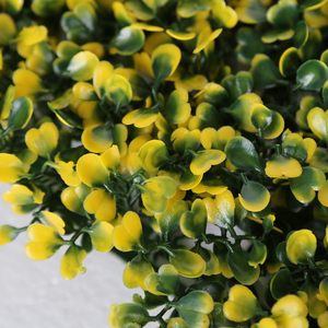 50*50cm Anti-aging <strong>Artificial</strong> Hedge Leaf <strong>Fence</strong> Panels <strong>Artificial</strong> Mixed Green Yellow Milan Leaf <strong>Fence</strong> for Garden Decor - Product Image 4