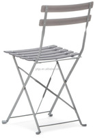 Chaises de Jardin Pliantes Acier Laqué-Lattes Courbées (pour 2) BISTRO