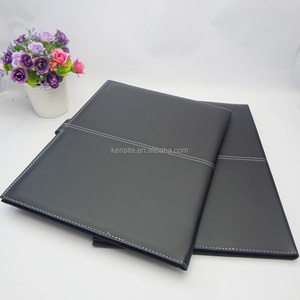 Tùy chỉnh bạc logo in ấn đen <span class=keywords><strong>pu</strong></span> da tài liệu thư mục <span class=keywords><strong>a4</strong></span> - Product Image 2