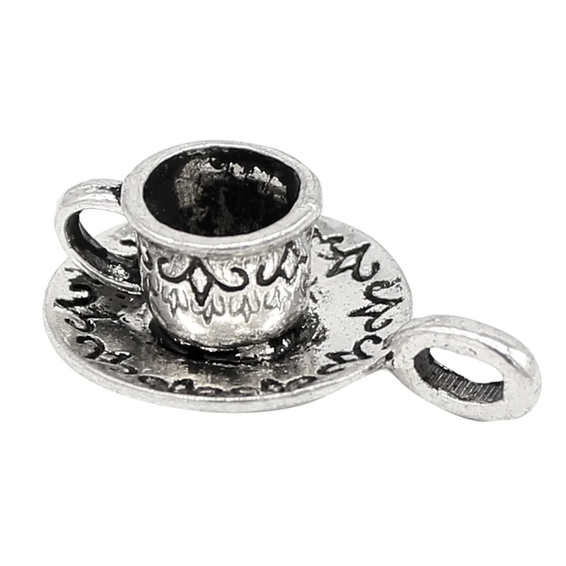 3D кофейная чайная чашка, недорогие Подвески ручной работы, подвески для рекламных подарков, аксессуары для обуви