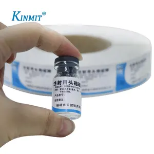 Kinmit Label Botol Pil Vial Antiair 10Ml, Perekat Mandiri Khusus