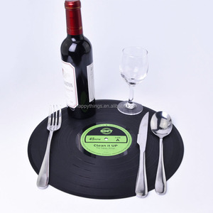 Factory Direct Novelty Soft Silicone CD Record Retro Vinyl <b>Placemat</b> Classic Home Decor with Classic Style - Product Image 2