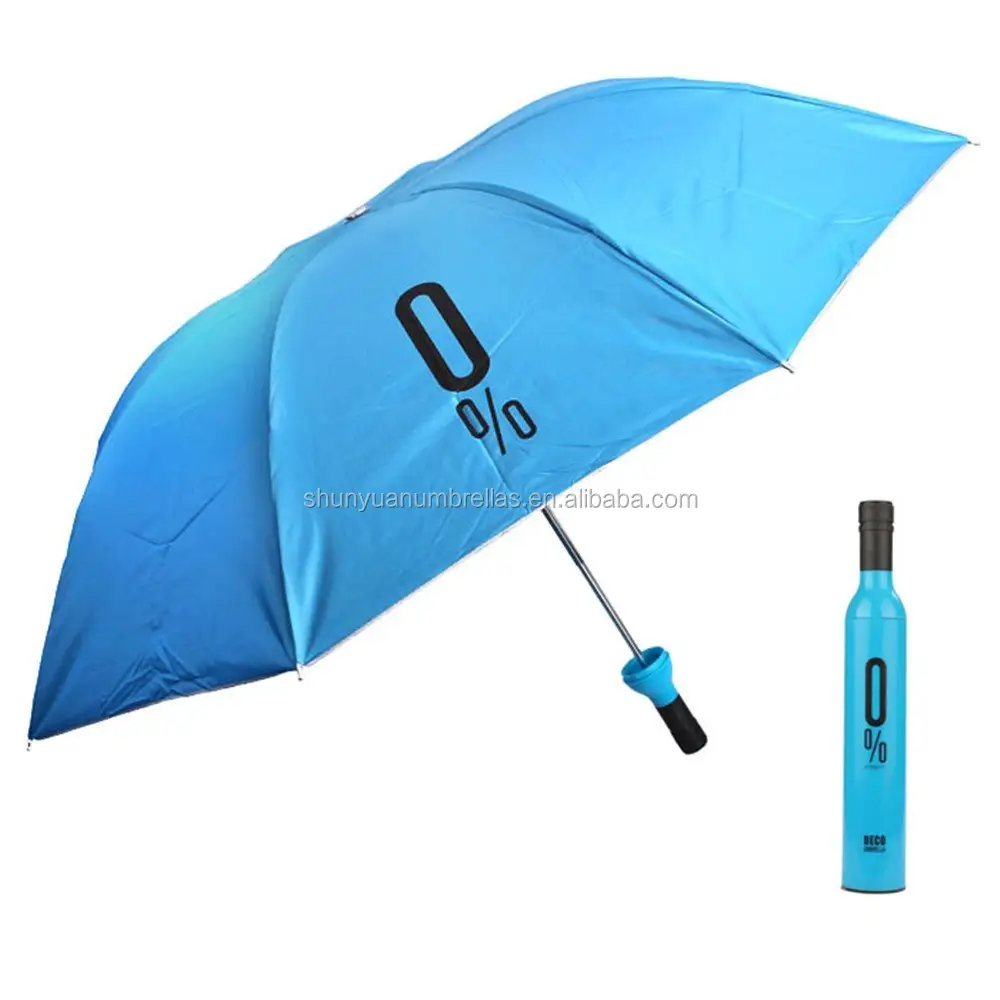 Muster Design Geschenk Werbe schirm Weinflaschen Falten Sonne Regen Regenschirm