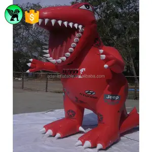 광고 주문 로고 큰 서 있는 팽창식 빨간 공룡 ST636