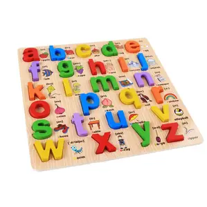 Kinder Englisch Buchstaben lernen kognitive frühe Bildung Holz puzzle für Kinderspiel zeug