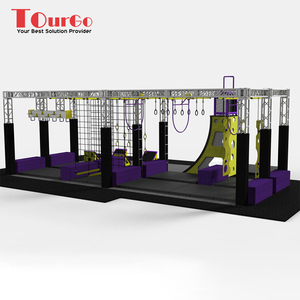 TourGo American <span class=keywords><strong>Ninja</strong></span> Warrior Curso de obstáculos de aluminio Gimnasio Interior Adultos y niños Curso de obstáculos para la escuela - Product Image 2