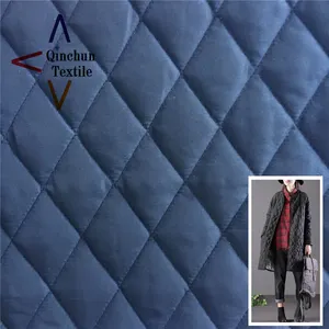 Kim cương thiết kế hai mặt polyester quilting vải cho áo khoác