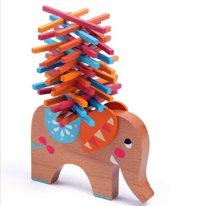 낙타 코끼리 모양 유치원 교육 장난감 나무 시소 동물 균형 장난감
