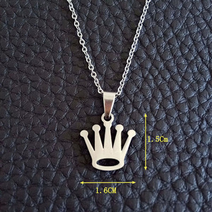 Principi corona belle gioielli della corona del pendente della collana in acciaio personalizzata su ordinazione - Product Image 6
