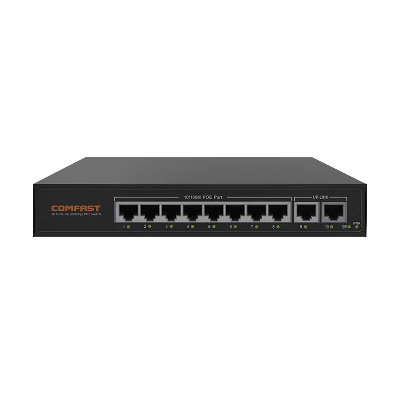 Comfast cf-SF181P switch POE con 8*10/100Mbps industriale 8 + 2 porte switch poe supporto VLAN 24V 48 V smart switch POE router AP
