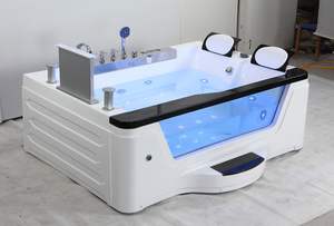 Bañera de <span class=keywords><strong>Hidromasaje</strong></span> Whirlpool, Masaje Japonés, Fibra de Vidrio Transparente, Bañera de Lujo Independiente - Product Image 2