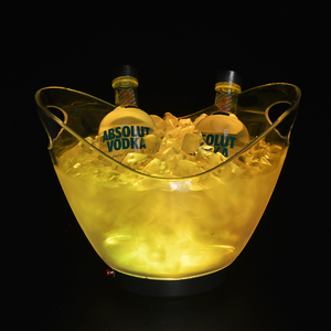 Meilleur Moins Cher <span class=keywords><strong>4L</strong></span> Usine Clair Rechargeable Bar Boissons Boîte Seau À Glace Led Lumineux - Product Image 5