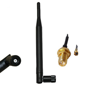 2.4G 5dBi Kablosuz Anten WIFI ile RP <span class=keywords><strong>SMA</strong></span> erkek Anten konnektörü Ve RP <span class=keywords><strong>SMA</strong></span> dişi U. FL IPX 1.13 Pigtail Kablo - Product Image 1